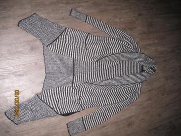 Steps everyday chic beige antraciet gestreept vest maat S beschikbaar voor biedingen