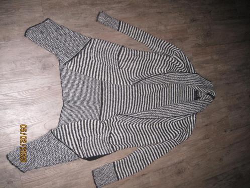 Steps everyday chic beige antraciet gestreept vest maat S, Kleding | Dames, Truien en Vesten, Gedragen, Maat 36 (S), Grijs, Ophalen of Verzenden