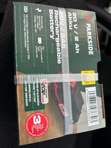 Parkside 20V 2Ah Accu - Nieuw! beschikbaar voor biedingen