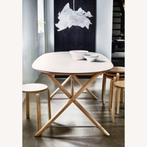 Witte ovale Ikea eetkamertafel 185 cm, Ophalen of Verzenden, Zo goed als nieuw