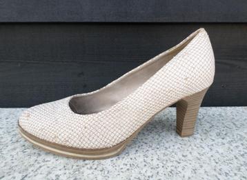 Leren pumps Tamaris wit goud glitter maat 39½ nieuw