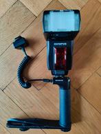 Olympus FL-50 Flitser met Houder en Flitsschoen, Ophalen of Verzenden, Gebruikt, Olympus, Kantelbaar