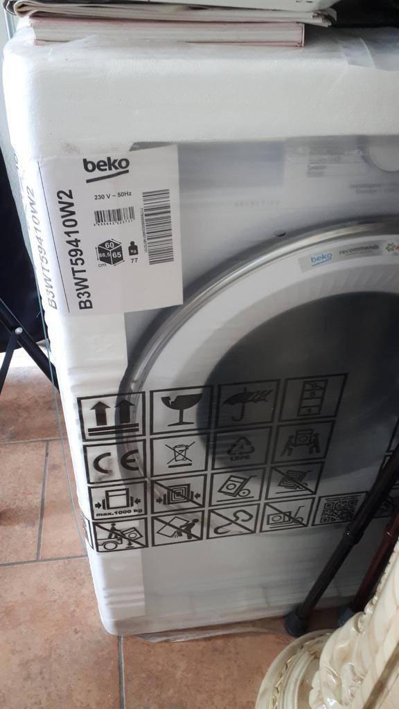 Beko B3WT59410W2 wasmachine, Witgoed en Apparatuur, Wasmachines, Nieuw, Voorlader, 8 tot 10 kg, Minder dan 85 cm, 1200 tot 1600 toeren