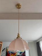 Prachtige vintage opaline lampenkap met nieuw armatuur, Antiek en Kunst, Ophalen of Verzenden