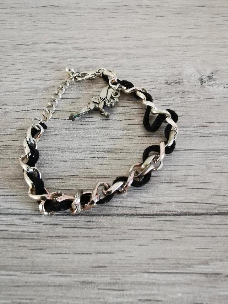 Armband met Tinkelbel, Sieraden, Tassen en Uiterlijk, Armbanden, Zo goed als nieuw, Overige kleuren, Met bedels of kralen, Ophalen of Verzenden