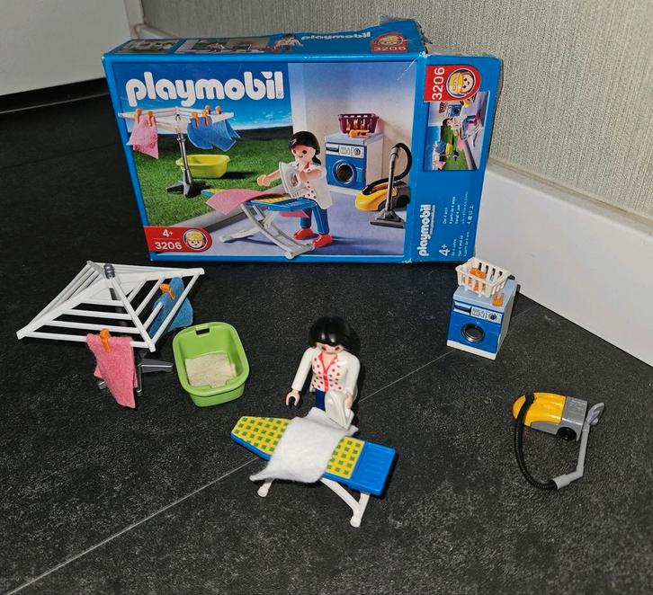 Playmobil 3206 Waskamer - Compleet met doos!, Kinderen en Baby's, Speelgoed | Playmobil, Zo goed als nieuw, Complete set, Ophalen of Verzenden