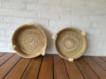 Prachtige marokkaanse berber bohemian ibiza zeegras schalen beschikbaar voor biedingen