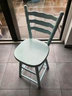 Leuke blauwe houten stoel, Ophalen, Gebruikt, Blauw, Eén