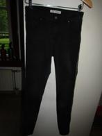 F1257 MONDAY mt M jeans zwart zilver metalen bies, Lang, Maat 38/40 (M), Zo goed als nieuw, Zwart