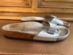 Birkenstock slippers leer zilver kleur maat 38, Ophalen of Verzenden, Zo goed als nieuw