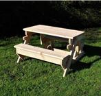 Kinder Picknicktafel Douglas Inklapbaar tuinbank, Ophalen, Nieuw, Hout