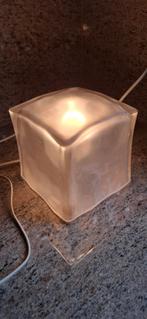 Iviken ice cube tafellamp, Ophalen of Verzenden, Modern, Minder dan 50 cm, Glas