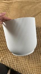 Elho ribbel bloempot beige, Ophalen, Kunststof, Gebruikt, Rond