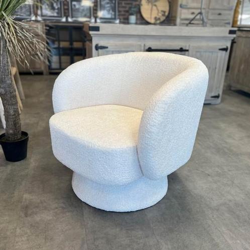 ⚠️LET OP⚠️Eleonora By Boo Fauteuil  Balou Boucle stof, Huis en Inrichting, Fauteuils, Nieuw, Hout, Kunststof, Leer, Metaal, Riet of Rotan