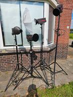Godard 4-delige Flitslampenset met Koffers & Tas, Ophalen of Verzenden, Gebruikt, Lamp of Flitsset