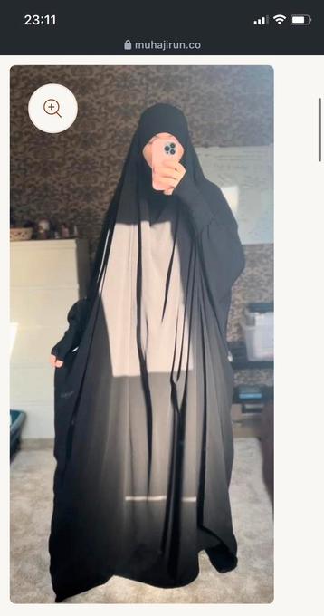Jilbaab jilbab abaya Muhajirun 1 maat zwart beschikbaar voor biedingen