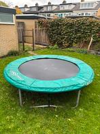 Trampoline rond 240 cm beschermrand groen, Ophalen, Gebruikt
