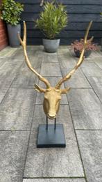 Gouden hertenkop, Ophalen of Verzenden, Zo goed als nieuw