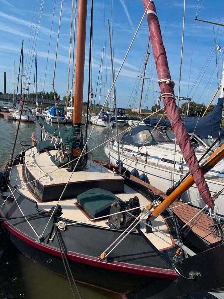 Platbodem Schokker Miedema, Watersport en Boten, Platbodems, Gebruikt, 9 tot 12 meter, Staal, Diesel, Ophalen