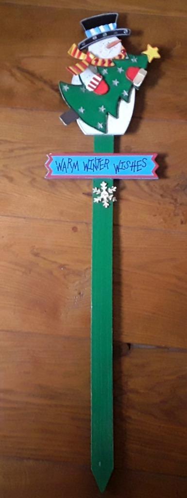 Vintage kerststeker / tuinsteker kerst (circa 92 cm lang), Diversen, Kerst, Gebruikt, Ophalen of Verzenden