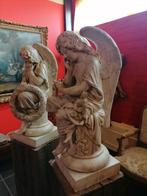 antiek koppel carrara marmer engelen omstreeks1850, Ophalen