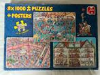 3x 1000 puzzel - Jan van Haasteren, Ophalen of Verzenden, Zo goed als nieuw