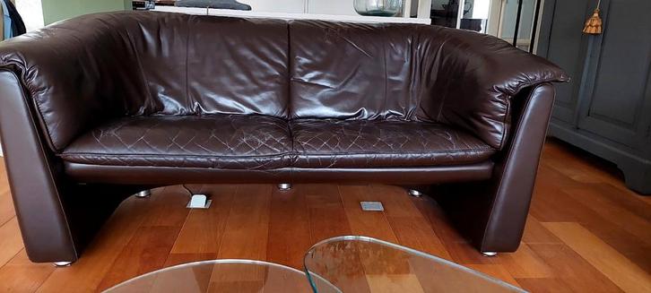 Leolux 2 zitsbank, Huis en Inrichting, Banken | Bankstellen, Gebruikt, Tweepersoons, 150 tot 200 cm, 75 tot 100 cm, Leer, Ophalen of Verzenden