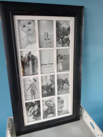Houten 12 vaks fotolijst  beschikbaar voor biedingen