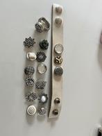 leren armband en ring, Sieraden, Tassen en Uiterlijk, Armbanden, Gebruikt, Leer, Ophalen of Verzenden, Bruin