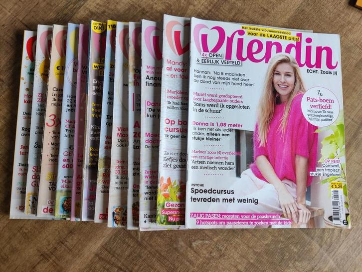 12x Vriendin Tijdschriften, Boeken, Tijdschriften en Kranten, Damesbladen, Verzenden