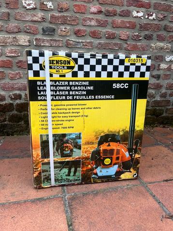 NIEUW IN DOOS: Benson 58cc benzine bladblazer beschikbaar voor biedingen