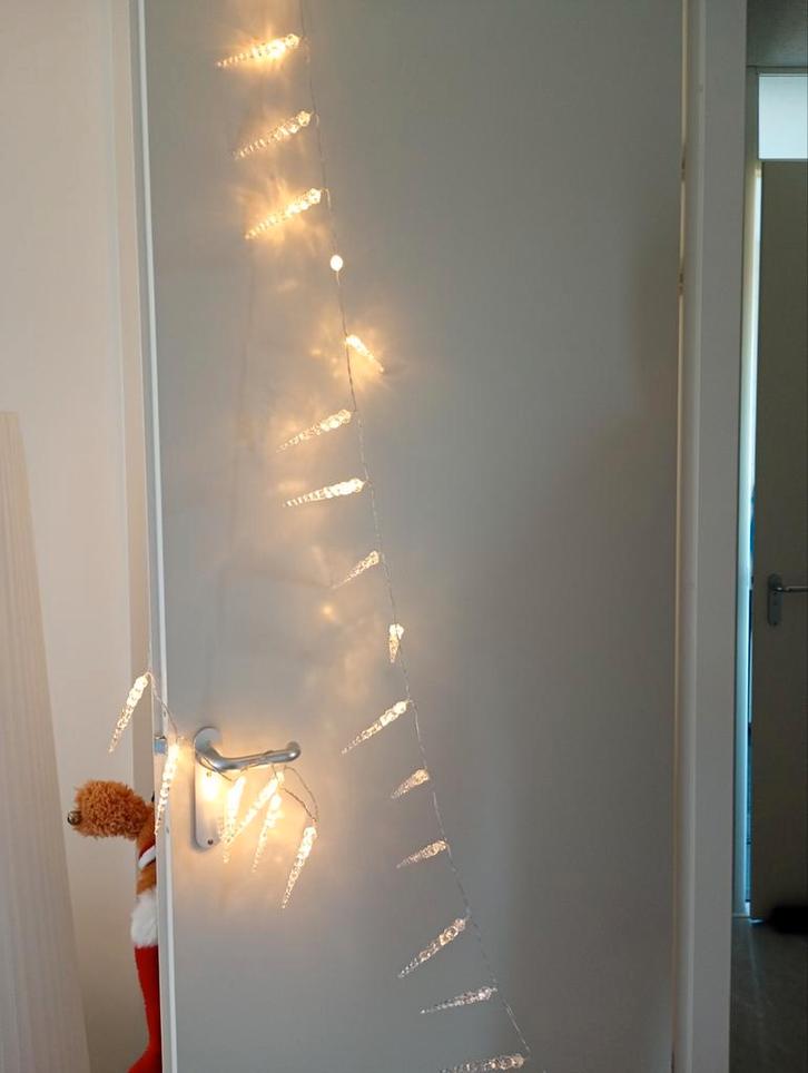 Kerstlampjes Ijspegels - Sfeervolle Verlichting, Diversen, Kerst, Zo goed als nieuw, Ophalen