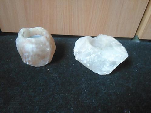 zoutlamp kristal waxinelichtje zuiverend, Verzamelen, Mineralen en Fossielen, Mineraal, Ophalen of Verzenden