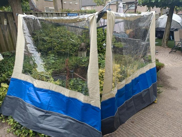 Roadmaster Luifel Zijwanden - Blauw/Crème, Caravans en Kamperen, Voortenten en Luifels, Gebruikt, Ophalen of Verzenden