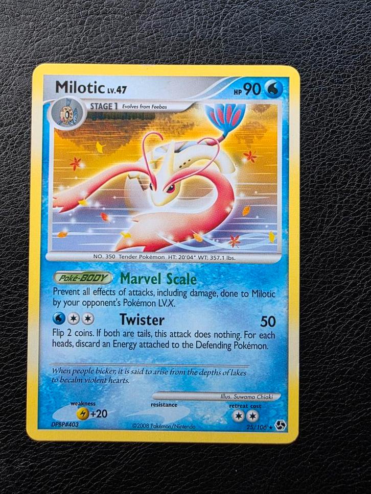 Milotic lv47 #25 diamond pearl great encounters, Hobby en Vrije tijd, Verzamelkaartspellen | Pokémon, Nieuw, Losse kaart, Ophalen of Verzenden