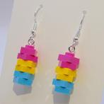 LEGO oorbellen Pansexual Pride flag, Verzenden, Nieuw, Overige materialen, Hangers