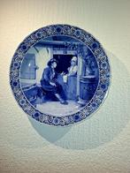 Delfts blauw wandbord uit 1928 van "De Porceleyene Fles"., Antiek en Kunst, Ophalen of Verzenden