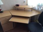 Computer hoek meubel met lade blok en bureau stoel, Huis en Inrichting, Bureaus, Ophalen, Zo goed als nieuw, Bureau