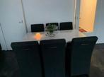 Eettafel wit hooglans 160cm, Huis en Inrichting, Complete eetkamers, Ophalen of Verzenden, Zo goed als nieuw, Minder dan 4 stoelen