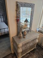 Barok Bijzettafel met Spiegel - 8 Lades, Huis en Inrichting, Kasten | Dressoirs, Ophalen, Overige materialen, Gebruikt, Barok
