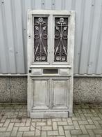 Prachtige antieke  massief eiken voordeur uit 1900, 215 cm of meer, 80 tot 100 cm, Gebruikt, Buitendeur