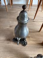 Antieke Tinnen Koffiekan met Warmhouder, Antiek en Kunst, Antiek | Tin, Ophalen of Verzenden