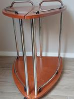 Vintage serveerwagen met wieltjes en uitklapbaar, Huis en Inrichting, Tafels | Sidetables, Ophalen, 25 tot 50 cm, Rechthoekig