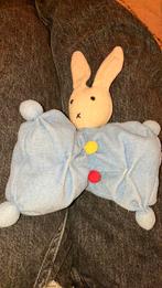 Difrax konijn blauw badstof tutkonijn, Ophalen of Verzenden, Gebruikt, Konijn