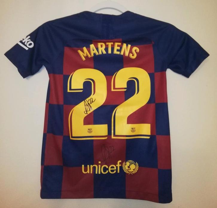 Fc Barcelona shirt Lieke Martens gesigneerd, Sport en Fitness, Voetbal, Zo goed als nieuw, Shirt, Maat XS of kleiner, Verzenden