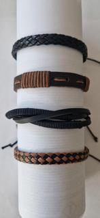 Gevlochten lederen armbandjes, Ophalen of Verzenden, Nieuw, Leer