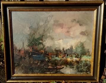 dorus van Oorschot, (1911-1989), Landschap ~1970 olieverf beschikbaar voor biedingen