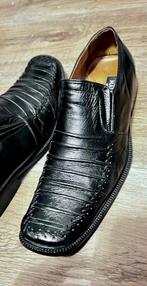 Italians heren merkschoenen van MALDINI echtleer maat42 ZGAN, Zwart, Overige typen, Maldini, Ophalen of Verzenden