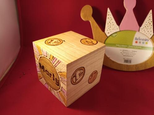 piratenkistje, tandendoosje, spaarpot PYROGRAFIE creamar, Kinderen en Baby's, Kraamcadeaus en Geboorteborden, Nieuw, Kraamcadeau