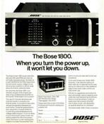 Bose 1800 (Series 1) 36 kg krachtcentrale 2 x 470w aan 4 ohm, Bose, 120 watt of meer, Nvt, Nvt
